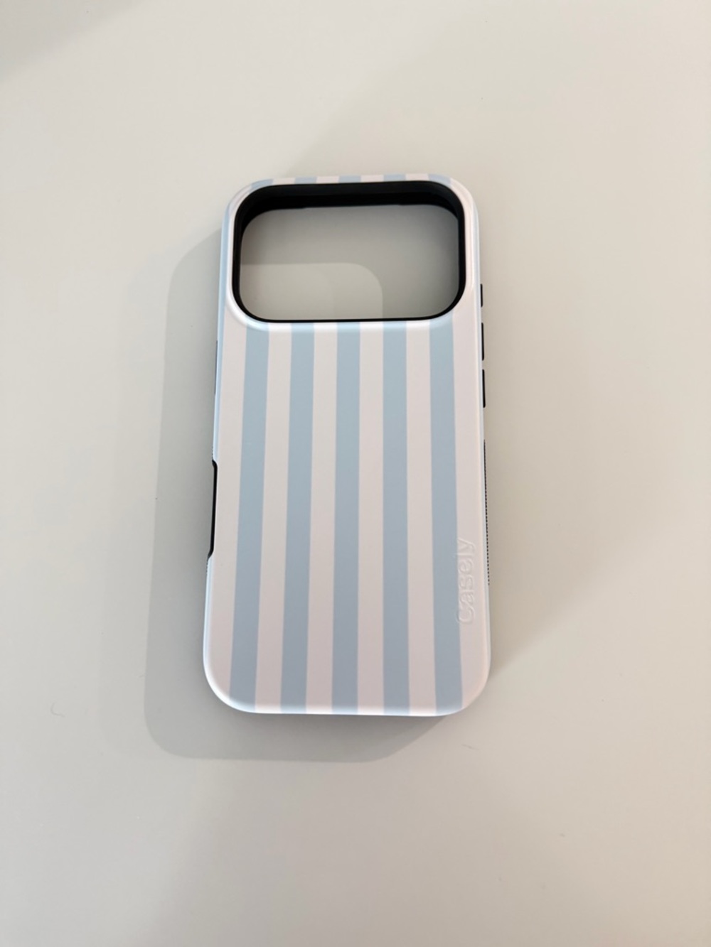 Casely Blue & White Striped iPhone 17 pro Case